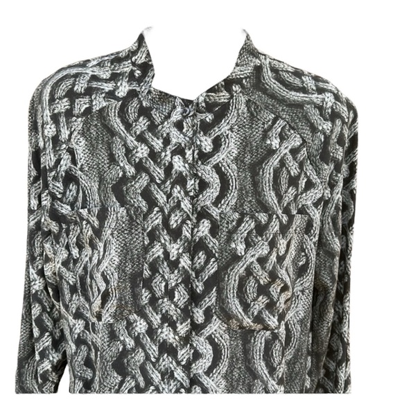 The PODOLLS black & grey twisted rope design tunic, S - Picture 2 of 6